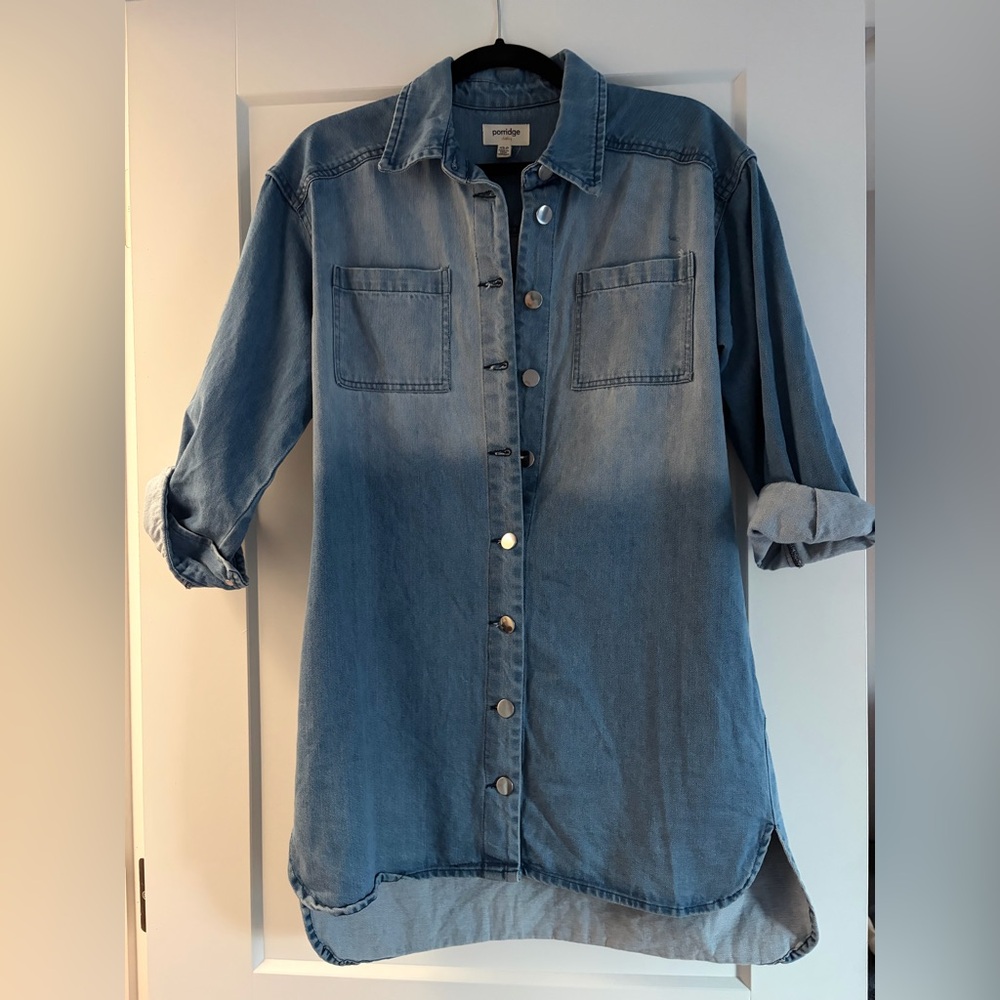 Denim Y2K style Button-Up Mini Dress 🌸🪬